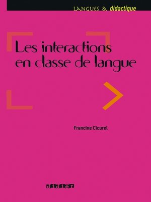 cover image of Les intéractions dans l'enseignement des langues--Ebook